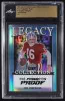 Joe Montana 2024 Leaf Joe Montana Legacy Base Auto Pre-Production Proof Prismatic Platinum #NNO #1/1 (Leaf) at PristineAuction.com