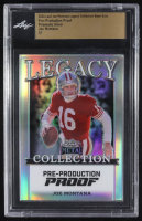 Joe Montana 2024 Leaf Joe Montana Legacy Base Auto Pre-Production Proof Prismatic Silver #NNO #1/1 (Leaf) at PristineAuction.com