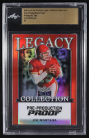 Joe Montana 2024 Leaf Joe Montana Legacy Base Auto Pre-Production Proof Prismatic Red #NNO #1/1 (Leaf) at PristineAuction.com