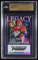 Joe Montana 2024 Leaf Joe Montana Legacy Base Auto Pre-Production Proof Prismatic Purple #NNO #1/1 (Leaf) at PristineAuction.com