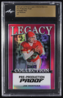 Joe Montana 2024 Leaf Joe Montana Legacy Base Auto Pre-Production Proof Prismatic Pink #NNO #1/1 (Leaf) at PristineAuction.com