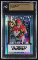 Joe Montana 2024 Leaf Joe Montana Legacy Base Auto Pre-Production Proof Prismatic Platinum #NNO #1/1 (Leaf) at PristineAuction.com