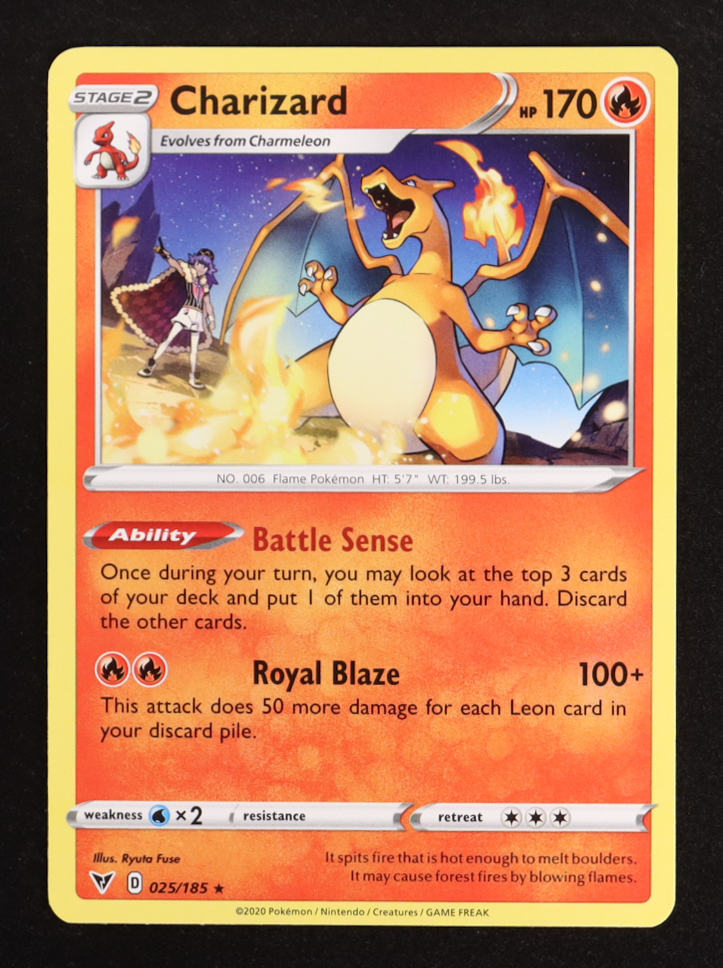 Charizard 2020 Pokemon TCG Sword & Shield Vivid Voltage #025 at PristineAuction.com Charizard 2020 Pokemon TCG Sword & Shield Vivid Voltage #025 at PristineAuction.com