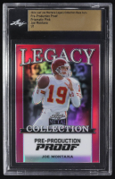Joe Montana 2024 Leaf Joe Montana Legacy Base Auto Pre-Production Proof Prismatic Pink #NNO #1/1 (Leaf) at PristineAuction.com