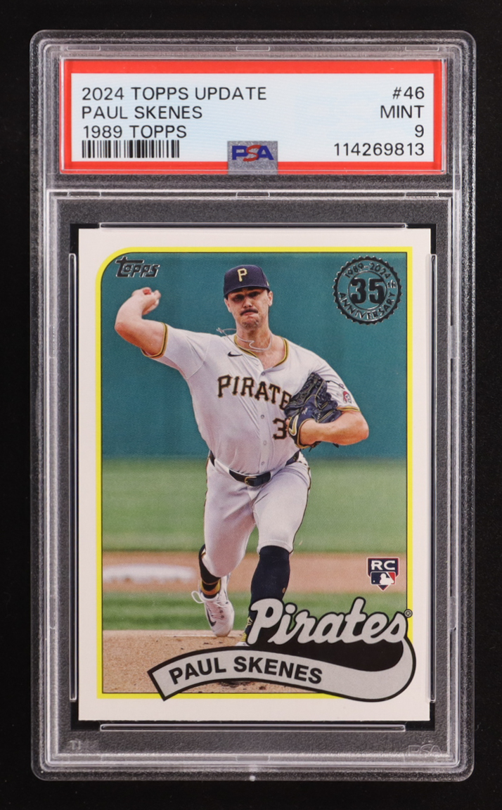 Paul Skenes 2024 Topps Update '89 Topps #89US46 RC (PSA 9) at PristineAuction.com Paul Skenes 2024 Topps Update '89 Topps #89US46 RC (PSA 9) at PristineAuction.com