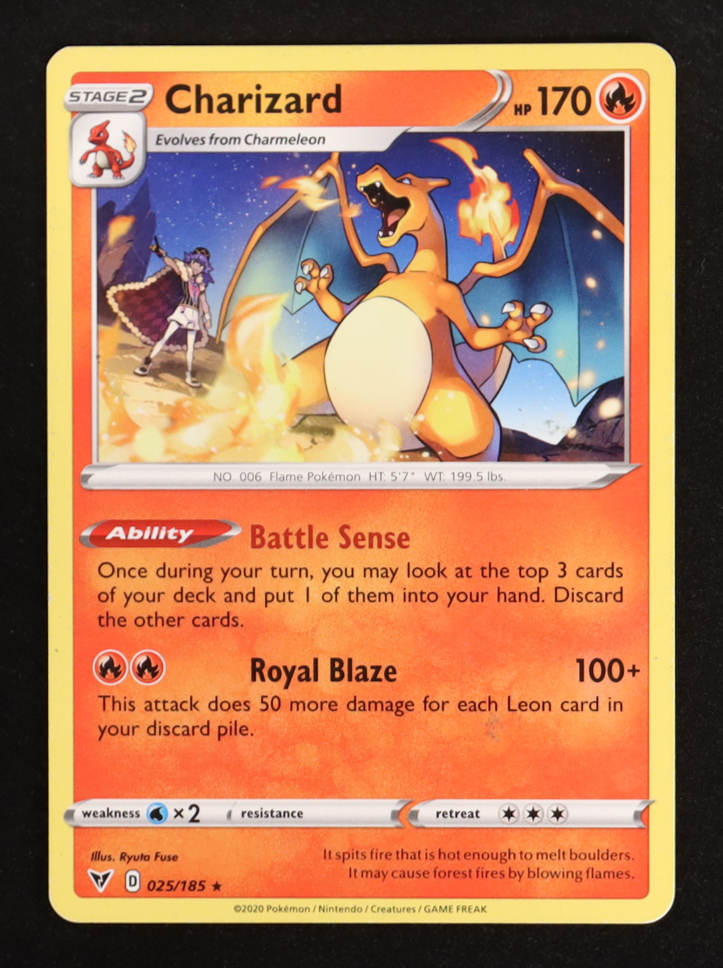 Charizard 2020 Pokemon TCG Sword & Shield Vivid Voltage #025 at PristineAuction.com Charizard 2020 Pokemon TCG Sword & Shield Vivid Voltage #025 at PristineAuction.com