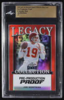 Joe Montana 2024 Leaf Joe Montana Legacy Base Auto Pre-Production Proof Prismatic Red #NNO #1/1 (Leaf) at PristineAuction.com