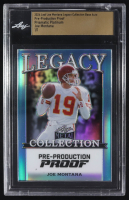 Joe Montana 2024 Leaf Joe Montana Legacy Base Auto Pre-Production Proof Prismatic Platinum #NNO #1/1 (Leaf) at PristineAuction.com