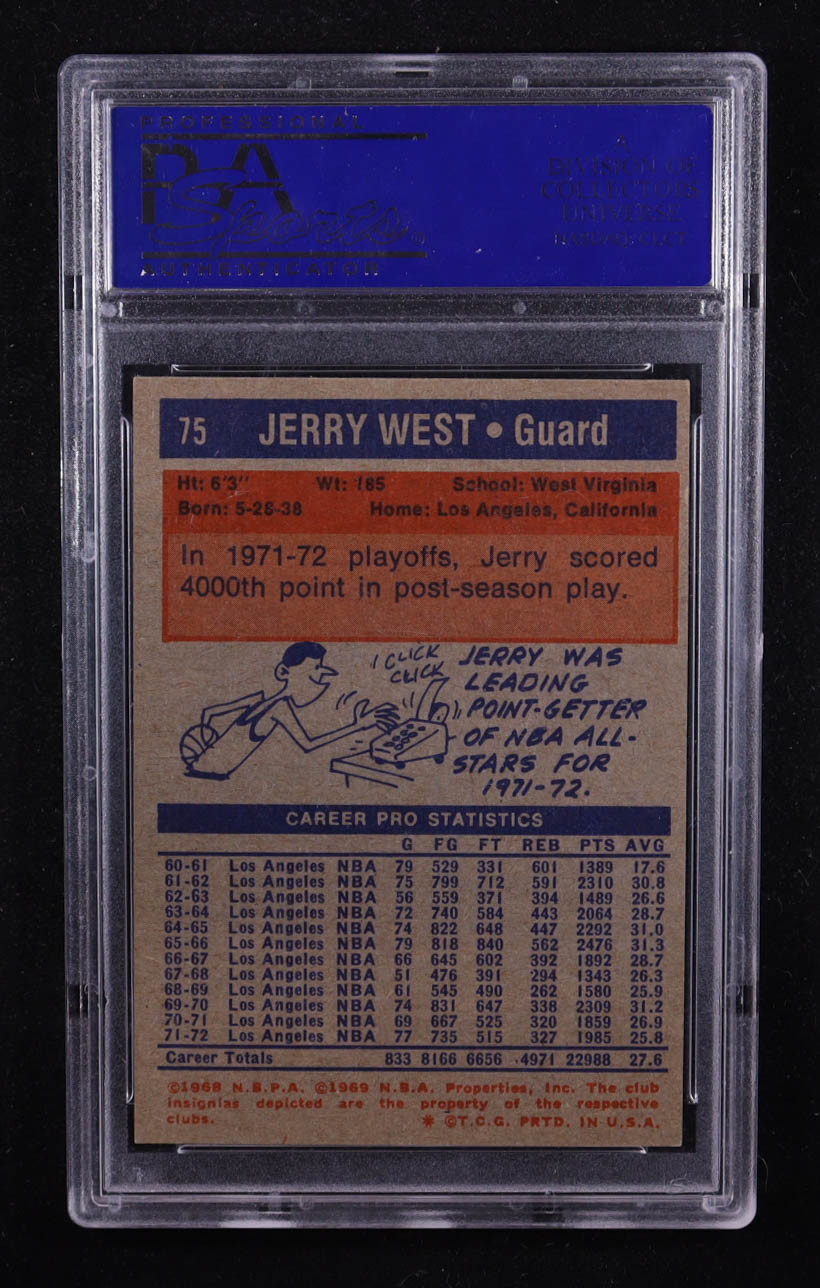 Jerry West 1972-73 Topps #75 (PSA 5) at PristineAuction.com Jerry West 1972-73 Topps #75 (PSA 5) at PristineAuction.com