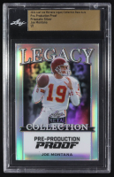 Joe Montana 2024 Leaf Joe Montana Legacy Base Auto Pre-Production Proof Prismatic Silver #NNO #1/1 (Leaf) at PristineAuction.com