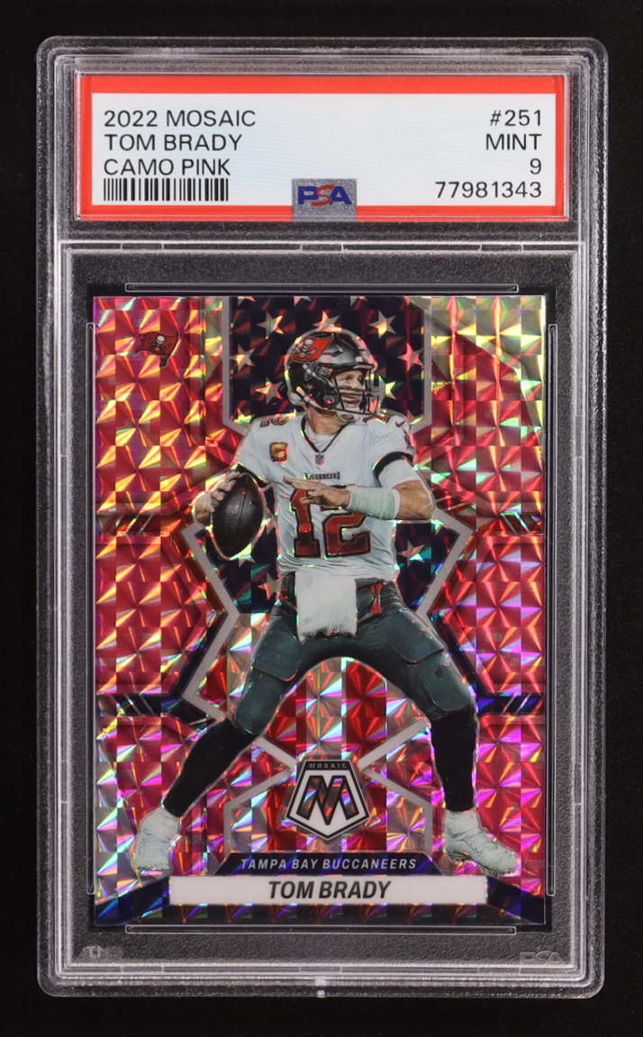 Tom Brady 2022 Panini Mosaic Mosaic Camo Pink #251 NP (PSA 9) at PristineAuction.com Tom Brady 2022 Panini Mosaic Mosaic Camo Pink #251 NP (PSA 9) at PristineAuction.com