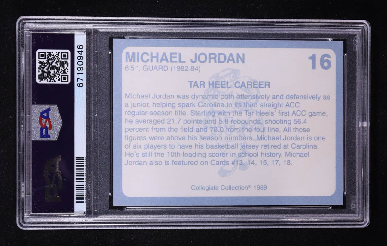 Michael Jordan 1989-90 North Carolina Collegiate Collection #16 (PSA 9) at PristineAuction.com Michael Jordan 1989-90 North Carolina Collegiate Collection #16 (PSA 9) at PristineAuction.com