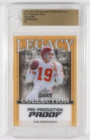 Joe Montana 2024 Leaf Joe Montana Legacy Base Auto Pre-Production Proof Clear Gold #NNO #1/1 (Leaf) at PristineAuction.com