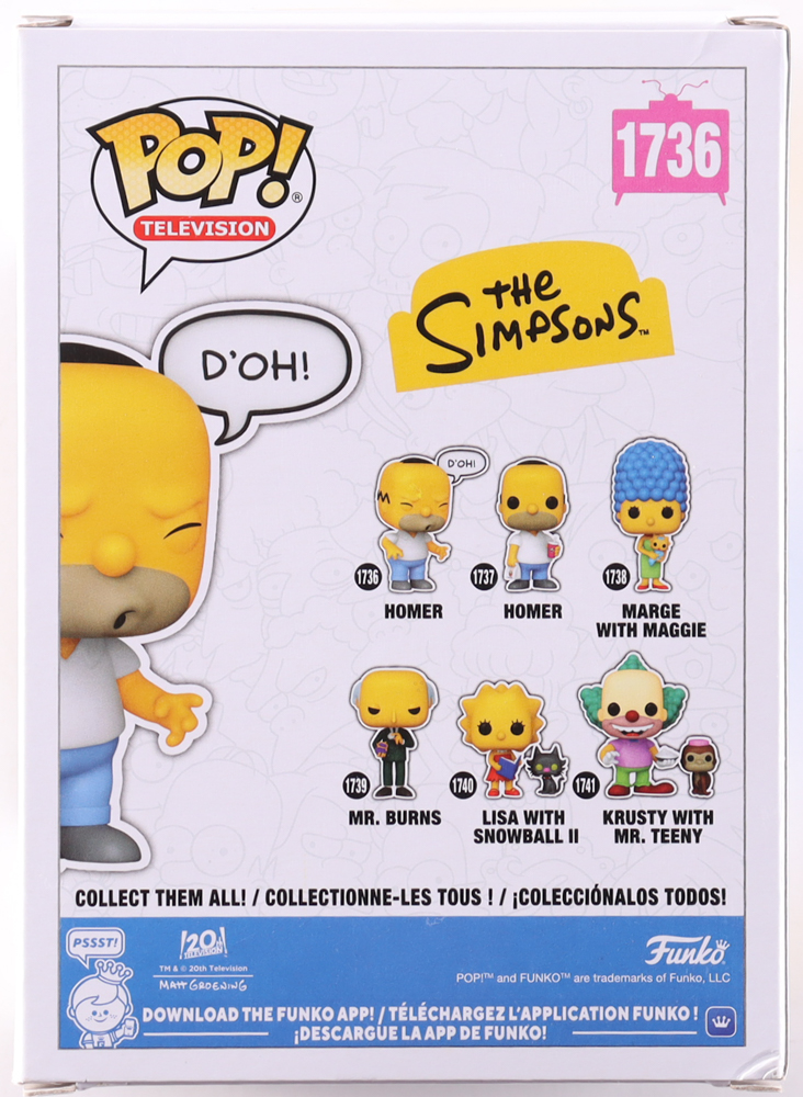 Dan Castellaneta Signed "The Simpsons" #1736 Homer Funko Pop! Vinyl Figure (Beckett) at PristineAuction.com Dan Castellaneta Signed "The Simpsons" #1736 Homer Funko Pop! Vinyl Figure (Beckett) at PristineAuction.com