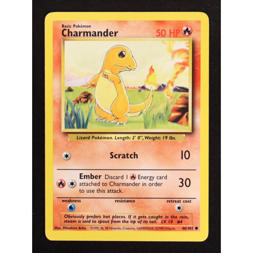 Charmander 1999 Pokemon Base Unlimited #46 at PristineAuction.com