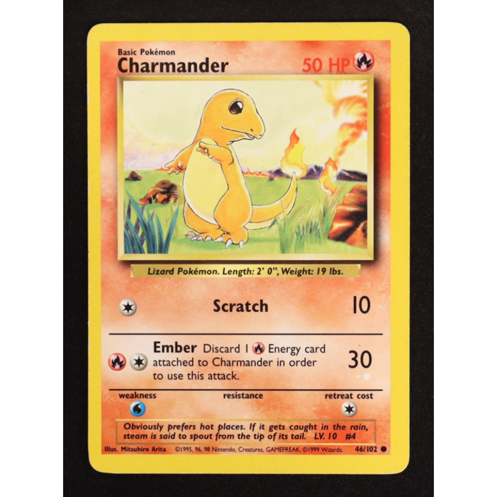 Charmander 1999 Pokemon Base Unlimited #46 at PristineAuction.com