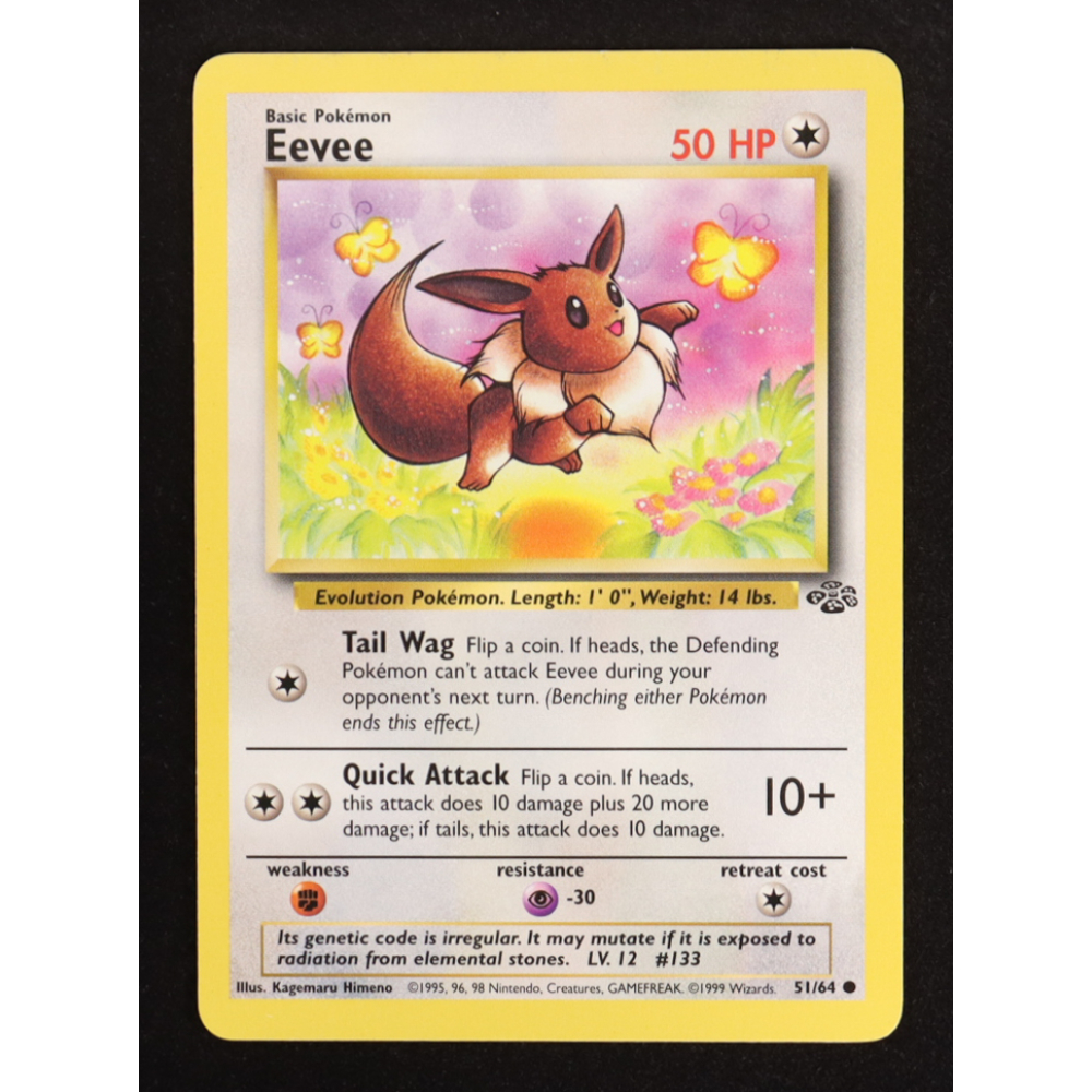 Eevee 1999 Pokemon Jungle Unlimited #51 at PristineAuction.com