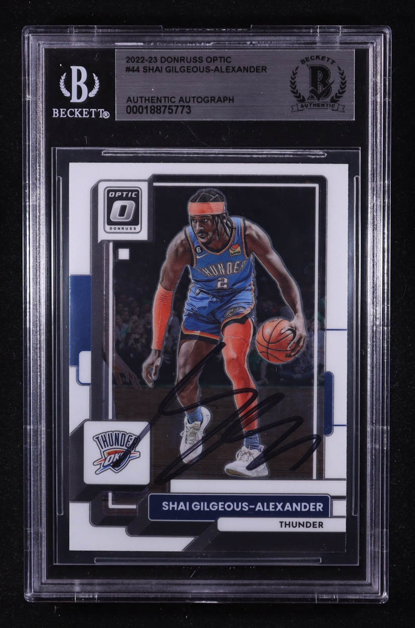 Shai Gilgeous-Alexander Signed 2022-23 Donruss Optic #44 (BGS) at PristineAuction.com Shai Gilgeous-Alexander Signed 2022-23 Donruss Optic #44 (BGS) at PristineAuction.com