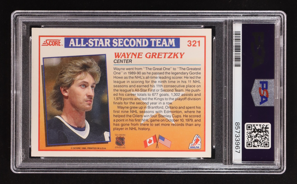 Wayne Gretzky 1990-91 Score #321 AS2 (PSA 10) at PristineAuction.com Wayne Gretzky 1990-91 Score #321 AS2 (PSA 10) at PristineAuction.com