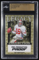 Joe Montana 2024 Leaf Joe Montana Legacy Base Auto Pre-Production Proof Super Prismatic Gold #NNO #1/1 (Leaf) at PristineAuction.com