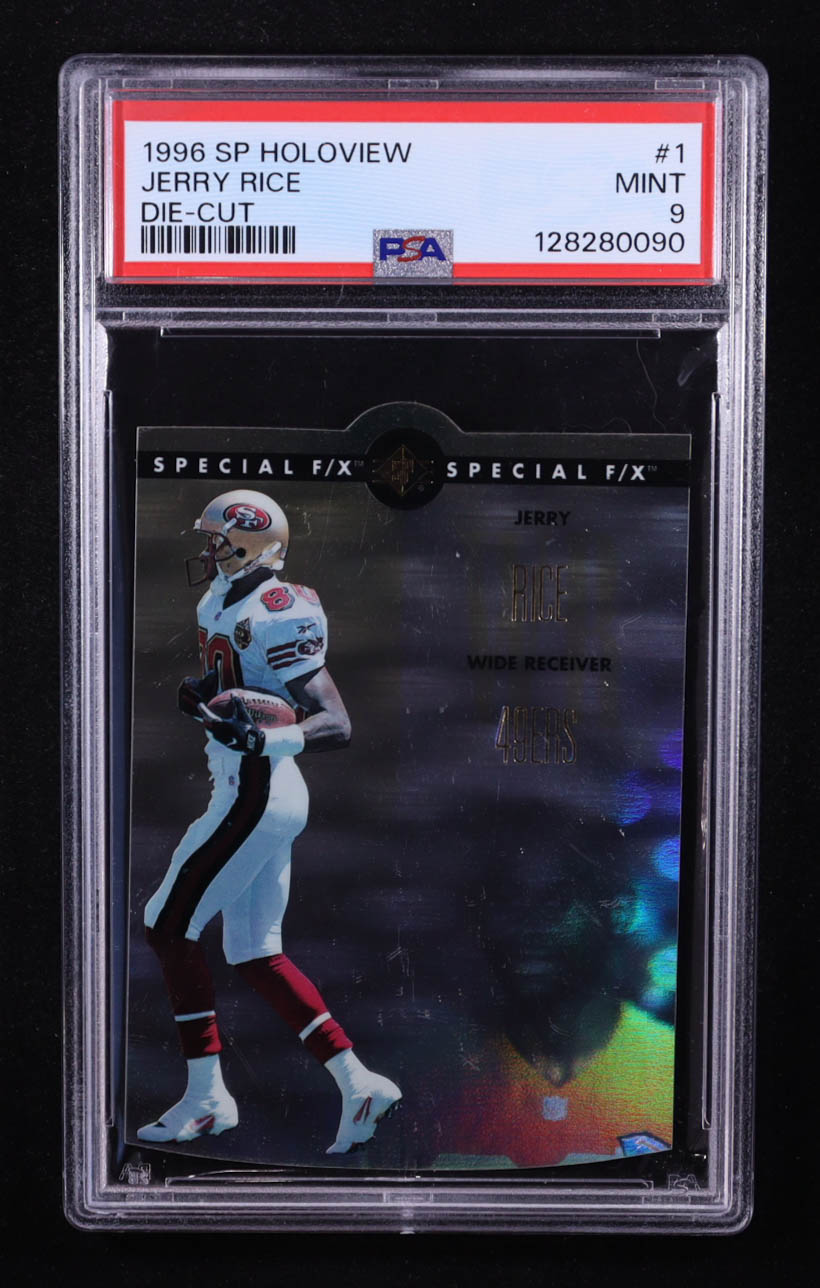 Jerry Rice 1996 SP Holoviews Die Cuts #1 (PSA 9) at PristineAuction.com Jerry Rice 1996 SP Holoviews Die Cuts #1 (PSA 9) at PristineAuction.com