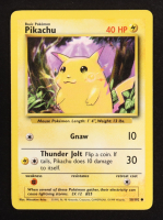 Pikachu 1999 Pokemon Base Unlimited COR C (Yellow Cheeks) #58 at PristineAuction.com