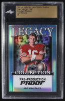Joe Montana 2024 Leaf Joe Montana Legacy Base Auto Pre-Production Proof Prismatic Platinum #NNO #1/1 (Leaf) at PristineAuction.com
