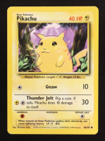 Pikachu 1999 Pokemon Base Unlimited COR C (Yellow Cheeks) #58 at PristineAuction.com