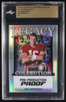 Joe Montana 2024 Leaf Joe Montana Legacy Base Auto Pre-Production Proof Prismatic Silver #NNO #1/1 (Leaf) at PristineAuction.com