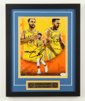 Stephen Curry Signed Warriors Custom Framed Photo Display (JSA) at PristineAuction.com
