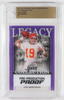 Joe Montana 2024 Leaf Joe Montana Legacy Base Auto Pre-Production Proof Clear Purple #NNO #1/1 (Leaf) at PristineAuction.com
