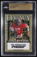 Joe Montana 2024 Leaf Joe Montana Legacy Base Auto Pre-Production Proof Super Prismatic Gold #NNO #1/1 (Leaf) at PristineAuction.com