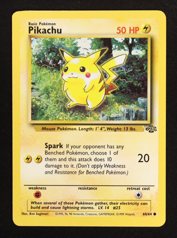 Pikachu 1999 Pokemon Jungle Unlimited #60 at PristineAuction.com Pikachu 1999 Pokemon Jungle Unlimited #60 at PristineAuction.com