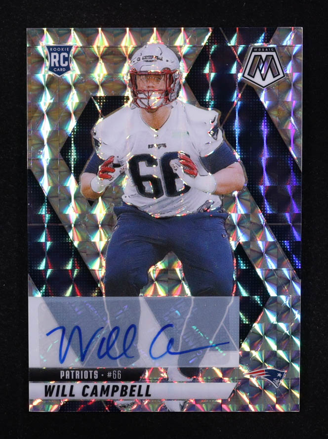 Will Campbell 2025 Panini Mosaic Rookie Autographs Mosaic #378 RC at PristineAuction.com Will Campbell 2025 Panini Mosaic Rookie Autographs Mosaic #378 RC at PristineAuction.com