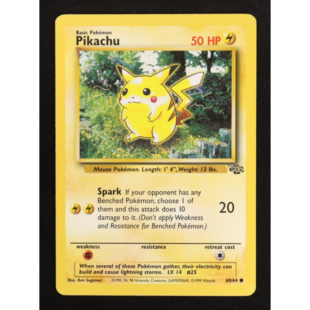 Pikachu 1999 Pokemon Jungle Unlimited #60 at PristineAuction.com