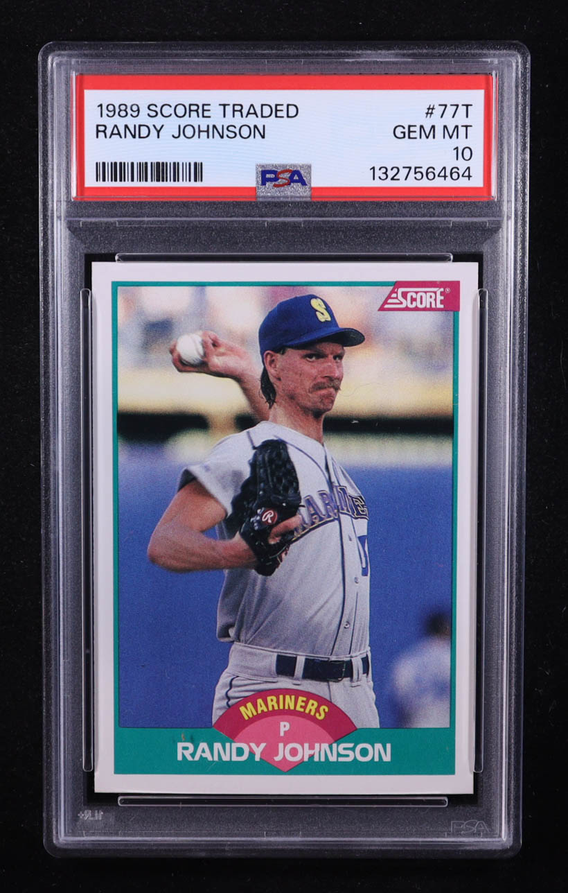 Randy Johnson 1989 Score Rookie/Traded #77T (PSA 10) at PristineAuction.com Randy Johnson 1989 Score Rookie/Traded #77T (PSA 10) at PristineAuction.com