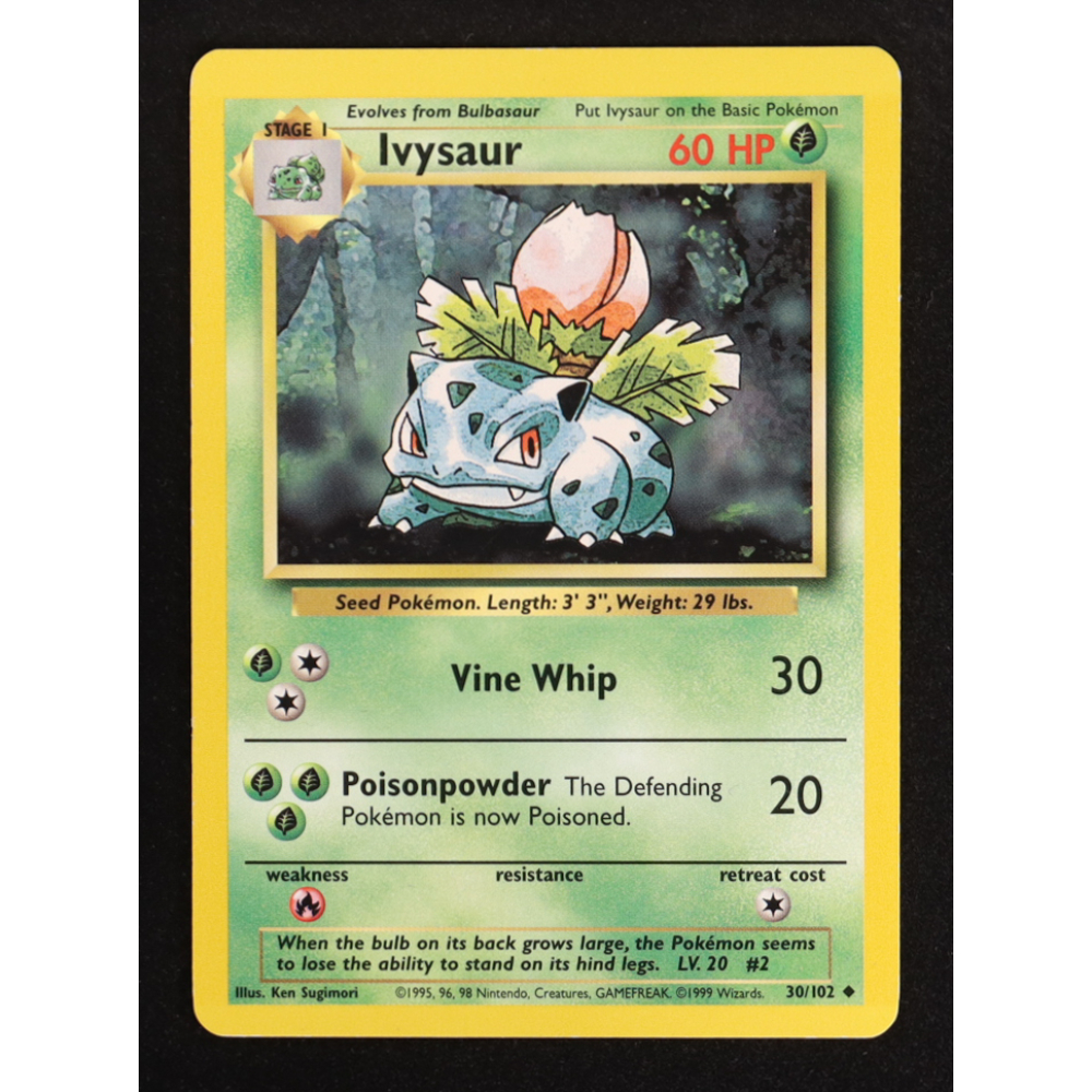 Ivysaur 1999 Pokemon Base Unlimited #30 at PristineAuction.com