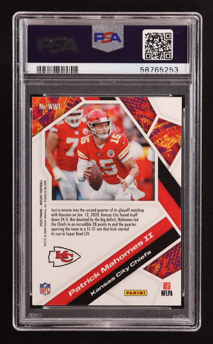 Patrick Mahomes II 2020 Panini Mosaic Will to Win #1 (PSA 10) at PristineAuction.com Patrick Mahomes II 2020 Panini Mosaic Will to Win #1 (PSA 10) at PristineAuction.com