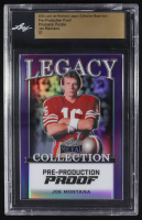 Joe Montana 2024 Leaf Joe Montana Legacy Base Auto Pre-Production Proof Prismatic Purple #NNO #1/1 (Leaf) at PristineAuction.com