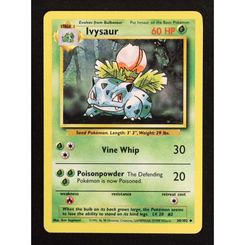 Ivysaur 1999 Pokemon Base Unlimited #30 at PristineAuction.com