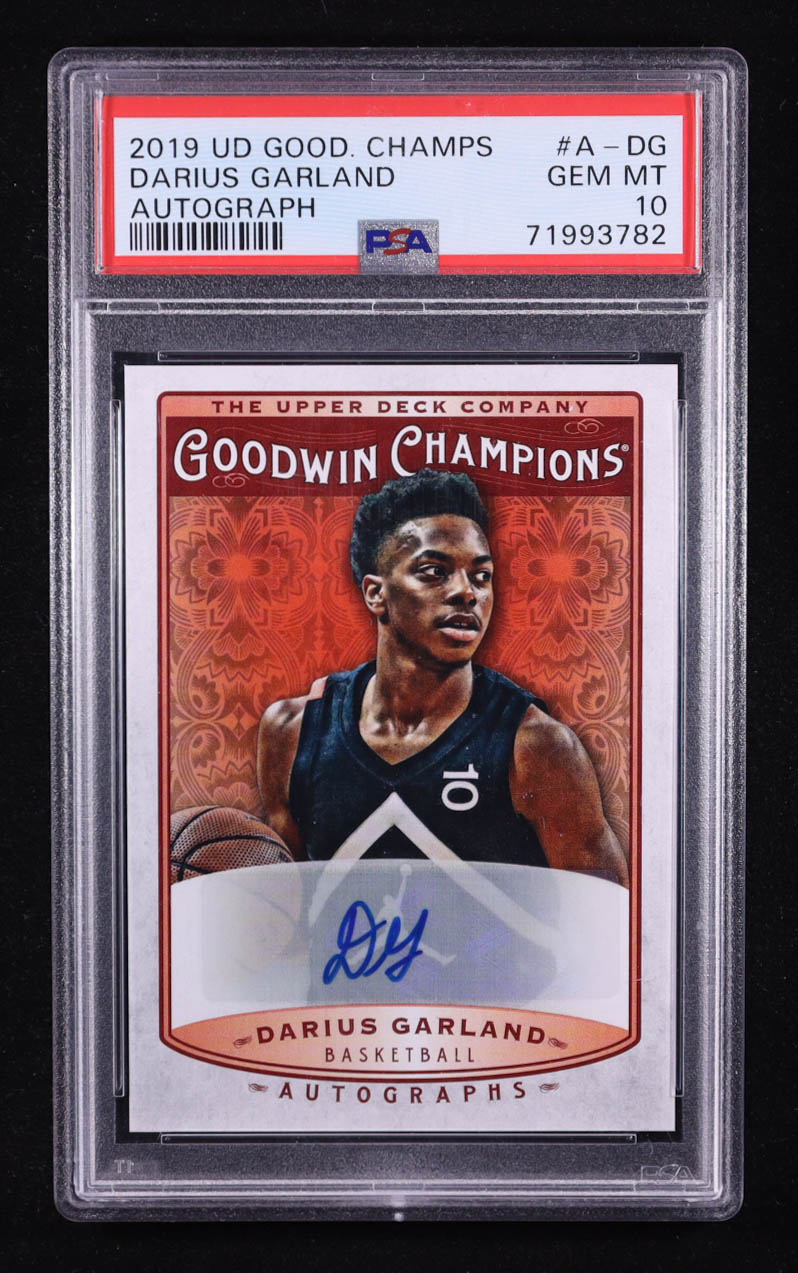 Darius Garland 2019 Upper Deck Goodwin Champions Autographs #ADG RC (PSA 10) at PristineAuction.com Darius Garland 2019 Upper Deck Goodwin Champions Autographs #ADG RC (PSA 10) at PristineAuction.com