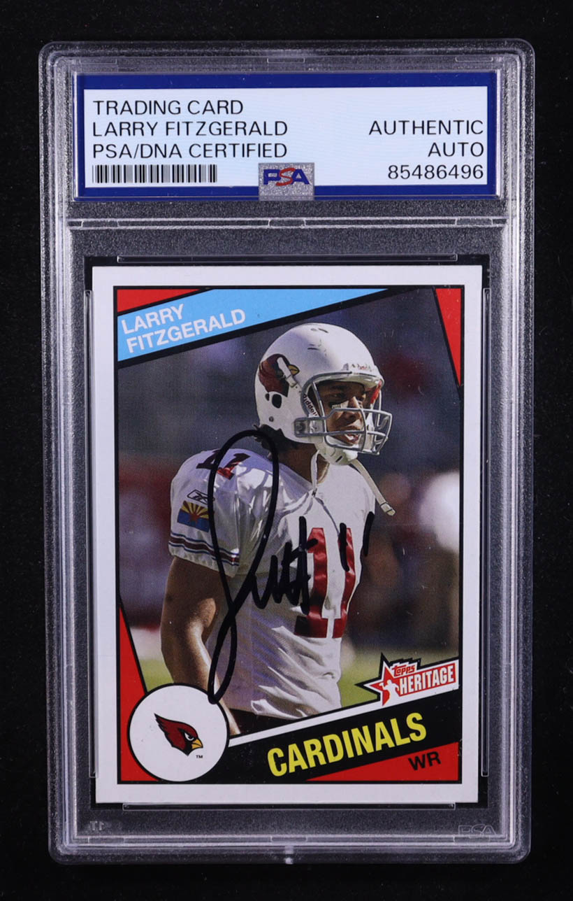Larry Fitzgerald Signed 2005 Topps Heritage #306 SP (PSA) at PristineAuction.com Larry Fitzgerald Signed 2005 Topps Heritage #306 SP (PSA) at PristineAuction.com