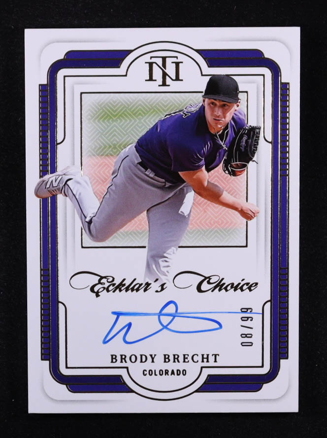 Brody Brecht 2025 Panini National Treasures Ecklar's Choice Signatures #34 RC #8/99 at PristineAuction.com Brody Brecht 2025 Panini National Treasures Ecklar's Choice Signatures #34 RC #8/99 at PristineAuction.com