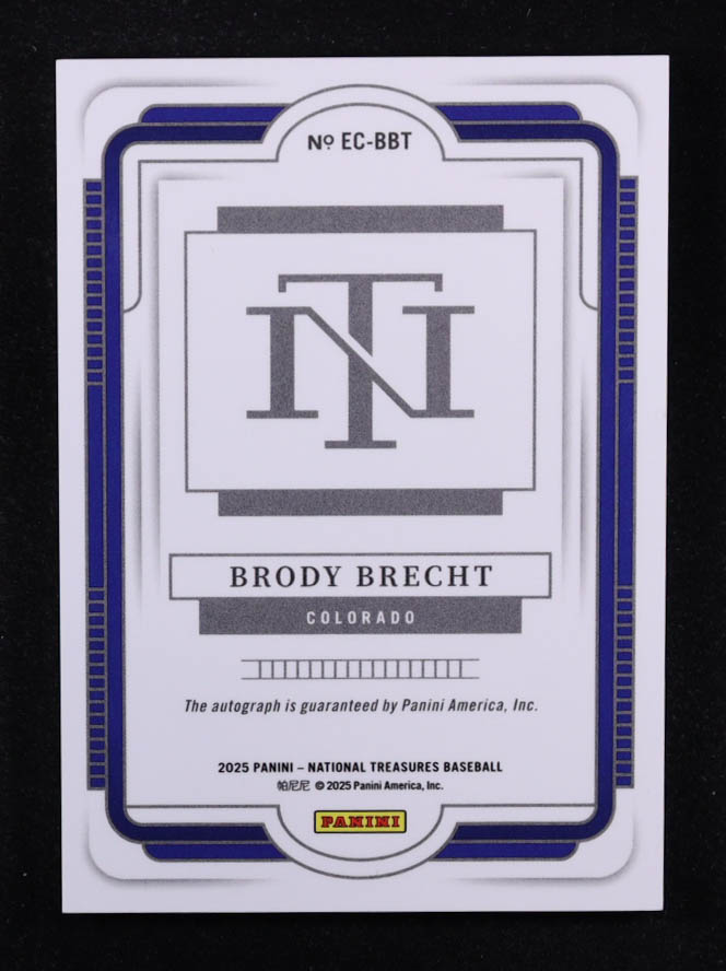 Brody Brecht 2025 Panini National Treasures Ecklar's Choice Signatures #34 RC #8/99 at PristineAuction.com Brody Brecht 2025 Panini National Treasures Ecklar's Choice Signatures #34 RC #8/99 at PristineAuction.com