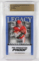 Joe Montana 2024 Leaf Joe Montana Legacy Base Auto Pre-Production Proof Clear Blue #NNO #1/1 (Leaf) at PristineAuction.com