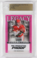 Joe Montana 2024 Leaf Joe Montana Legacy Base Auto Pre-Production Proof Clear Pink #NNO #1/1 (Leaf) at PristineAuction.com