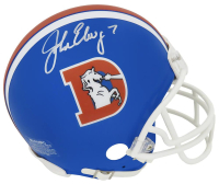John Elway Signed Broncos Throwback Alternate Mini Helmet (Schwartz) at PristineAuction.com