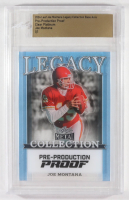 Joe Montana 2024 Leaf Joe Montana Legacy Base Auto Pre-Production Proof Clear Platinum #NNO #1/1 (Leaf) at PristineAuction.com