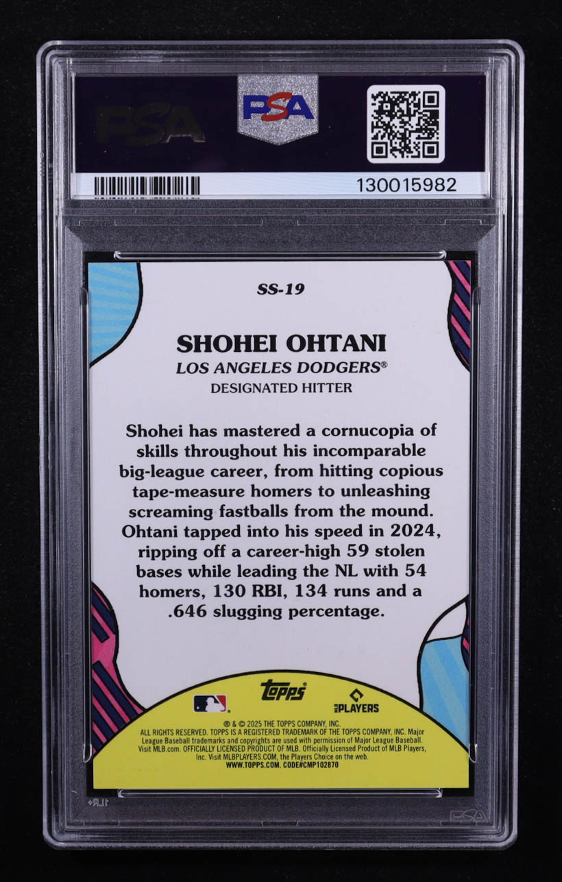 Shohei Ohtani 2025 Topps Summer Superstars #SS19 (PSA 10) at PristineAuction.com Shohei Ohtani 2025 Topps Summer Superstars #SS19 (PSA 10) at PristineAuction.com