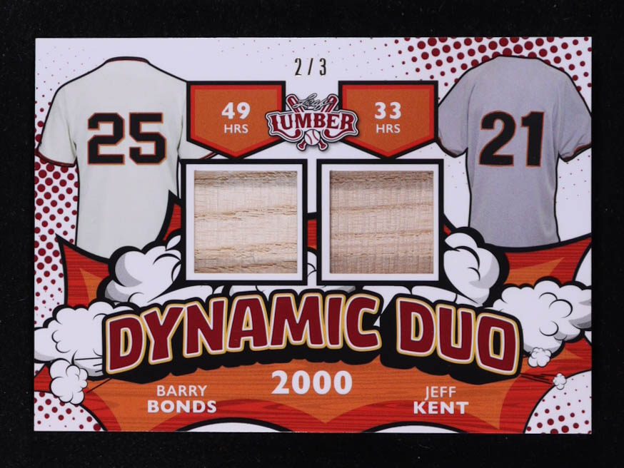 Barry Bonds / Jeff Kent 2024 Leaf Lumber Dynamic Duos Game-Used Bats #DD2 #2/3 at PristineAuction.com Barry Bonds / Jeff Kent 2024 Leaf Lumber Dynamic Duos Game-Used Bats #DD2 #2/3 at PristineAuction.com